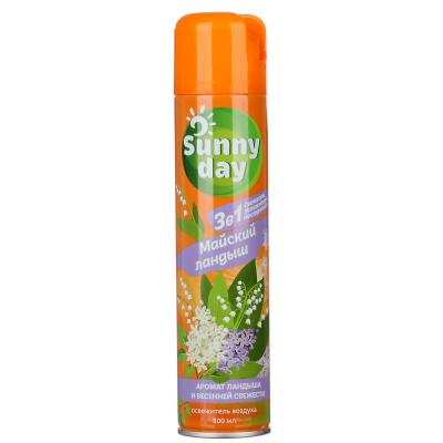 Освежитель воздуха SUNNY DAY аэрозоль,  Майский ландыш, 300мл