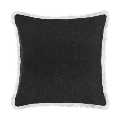 ВСЁГАЗИН Чехол для подушки с бахромой 50х50см, хлопок, серо-белый