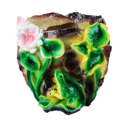 Зоокашпо "Лилия и лягушка", гипс, 16x20 см