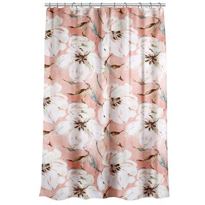 VETTA Шторка для ванной с утяжелителем, полиэстер, 180х180см, Цветы, 004