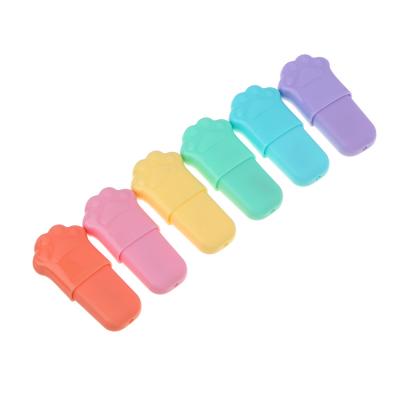 ВСЁГАЗИН Набор маркеров-выделителей, 6 цветов, лапки