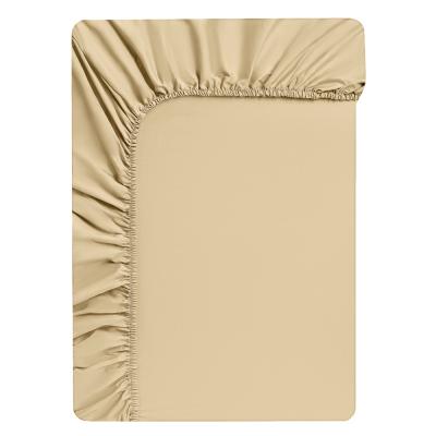 BY COLLECTION Простыня на резинке 200х200х25см, 100% хлопок, песочный