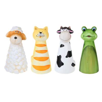 INBLOOM Фигура садовая на штакетник Забавные животные 9x8,5x18,5см, 4 вида, керамика
