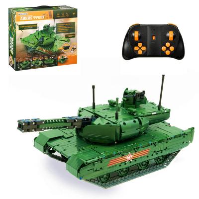 ИГРОЛЕНД Модель сборная РУ конструктор "Танк "Линия Фронта", 2АА, ABS, 40х35х13см